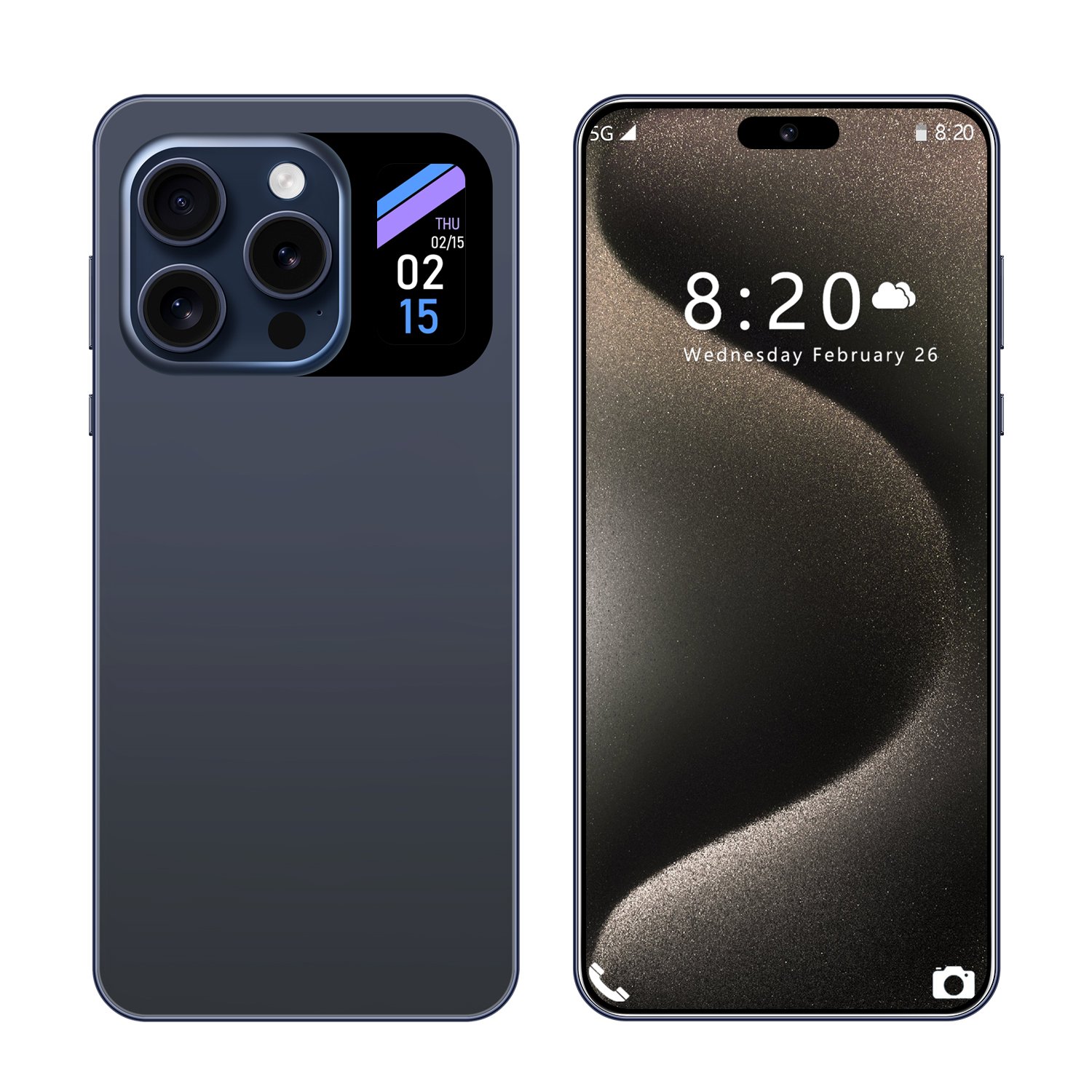 Australia Popular Newest i15 Secondart Screen Telephone Portable 2g 3g Android Gaming Mobile Phone Dual Card AI Smart Phone